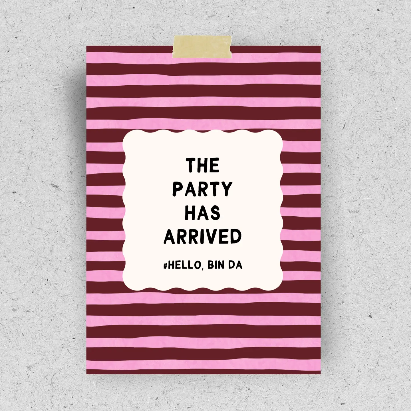Postkarte "The Party has arrived"