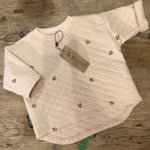 Stepp-Sweater rosa Blümchen