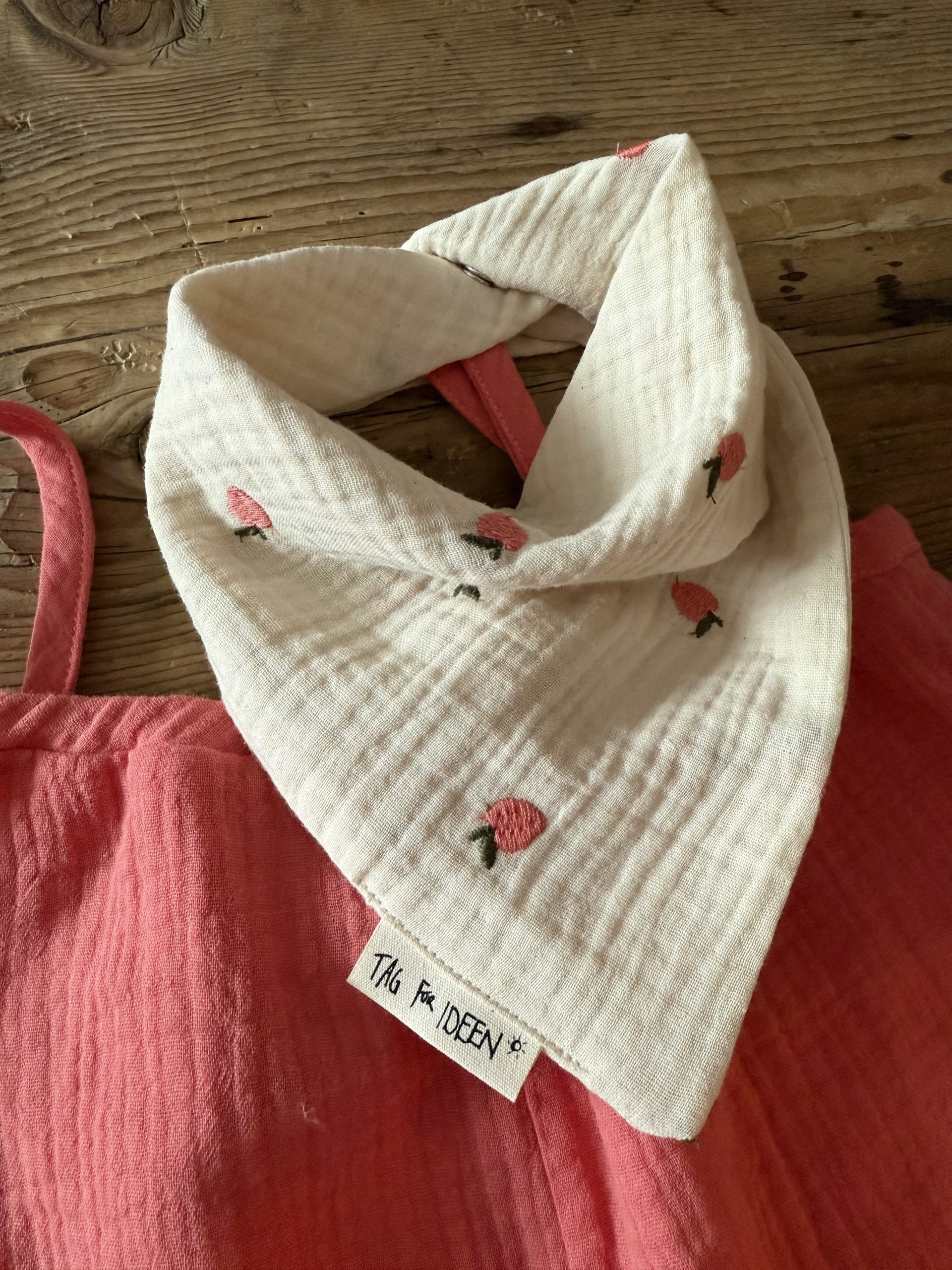 Dreiecktuch Pfirsich "S" natur – Bild 4