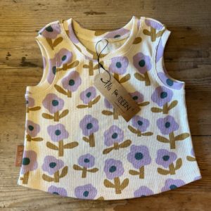 Rib-Trägershirt "Blumen"