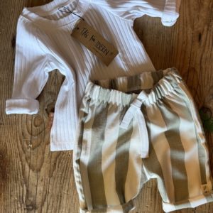 Streifenhose oliv - Vorbestellung