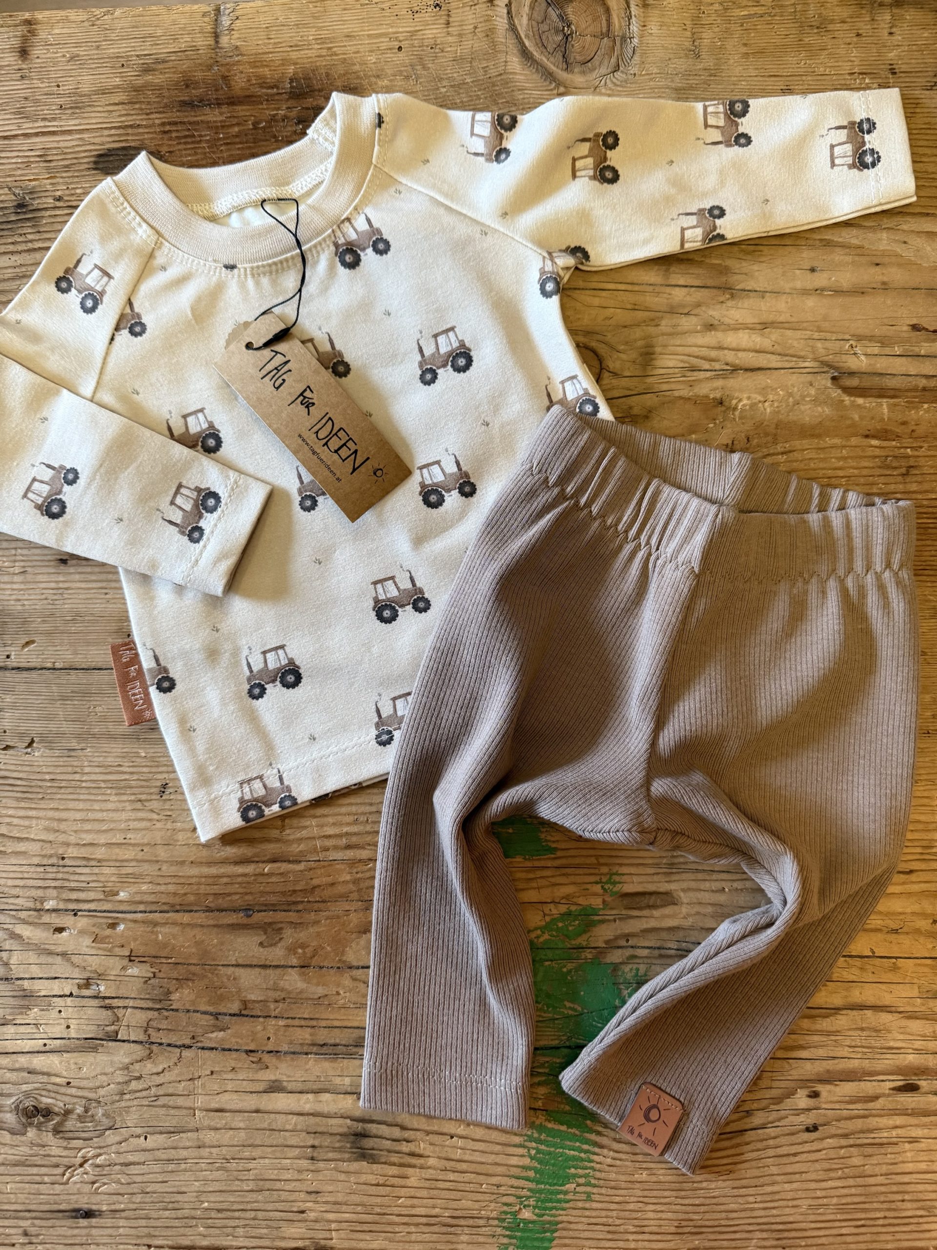 Rib-Leggings taupe – Bild 3