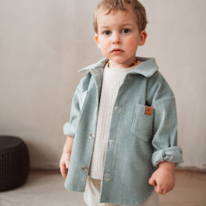 Hemdjacke aus Cord mint