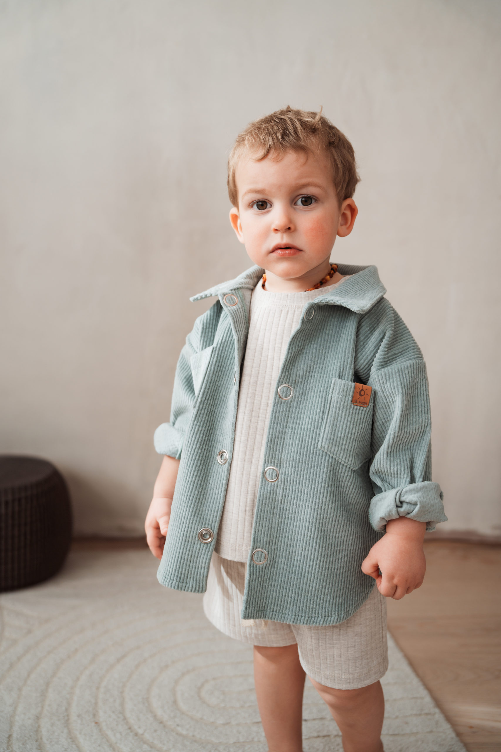 Hemdjacke aus Cord mint