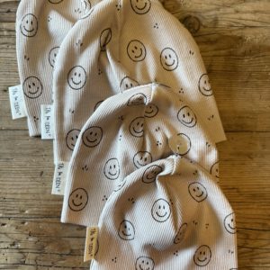 Rib-Beanie Smiley beige