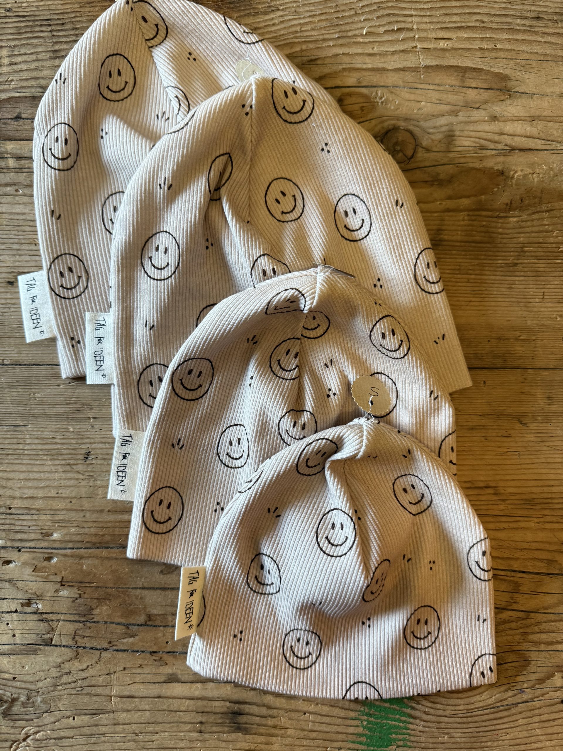 Rib-Beanie Smiley beige