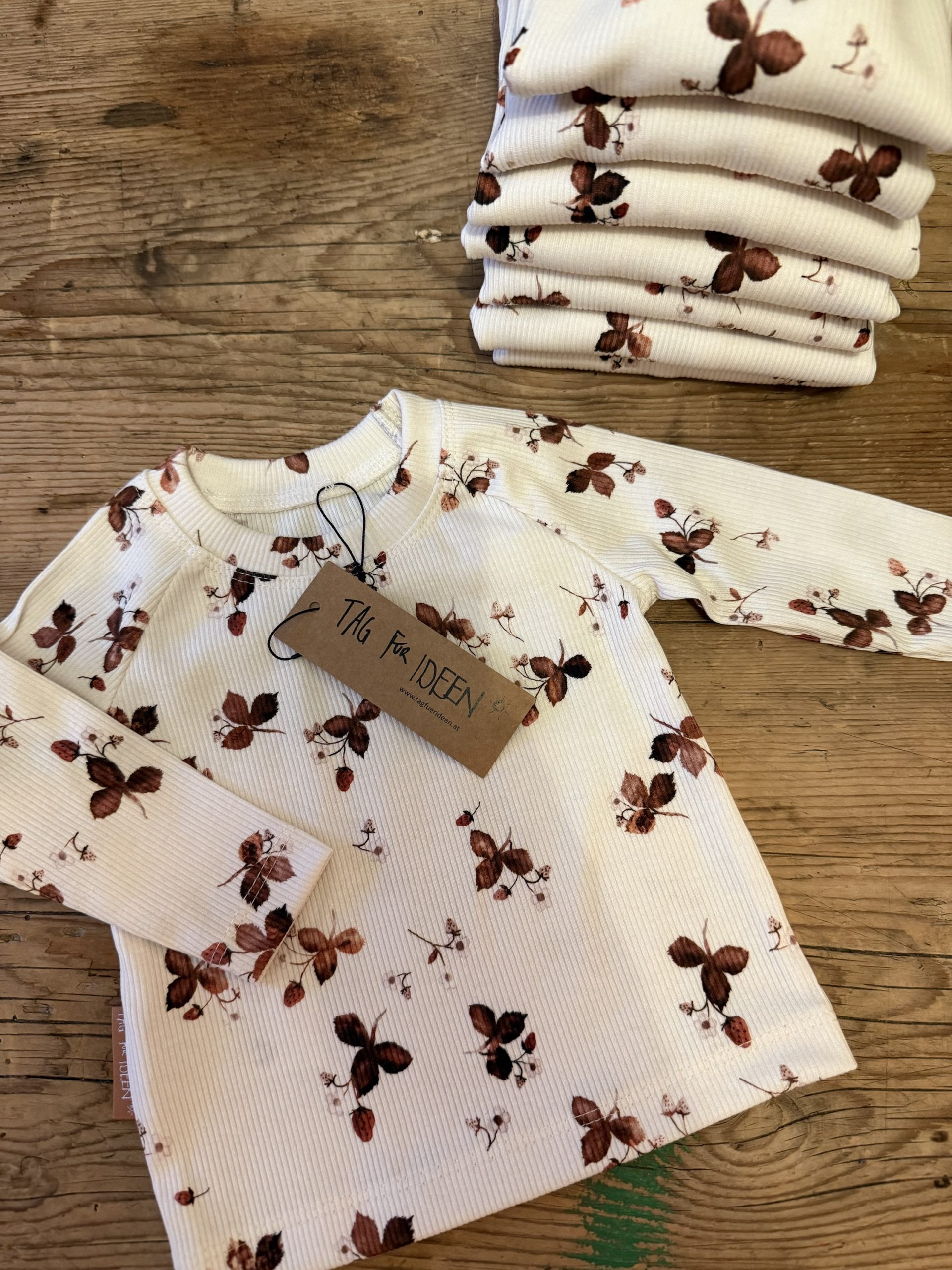 Rib-Langarmshirt "Erdbeere" – Bild 2