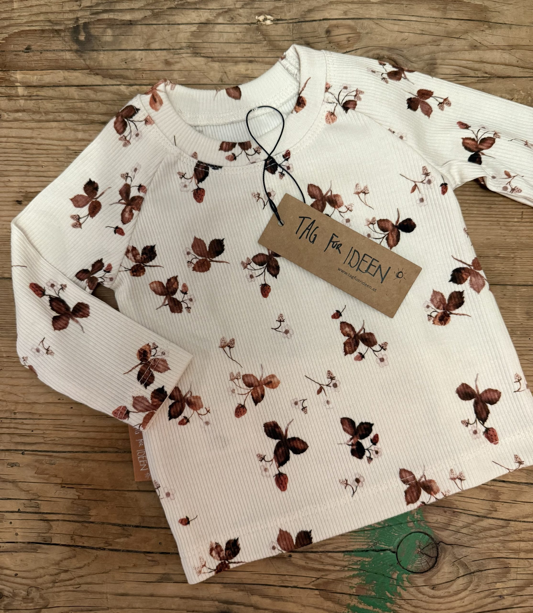 Rib-Langarmshirt "Erdbeere"