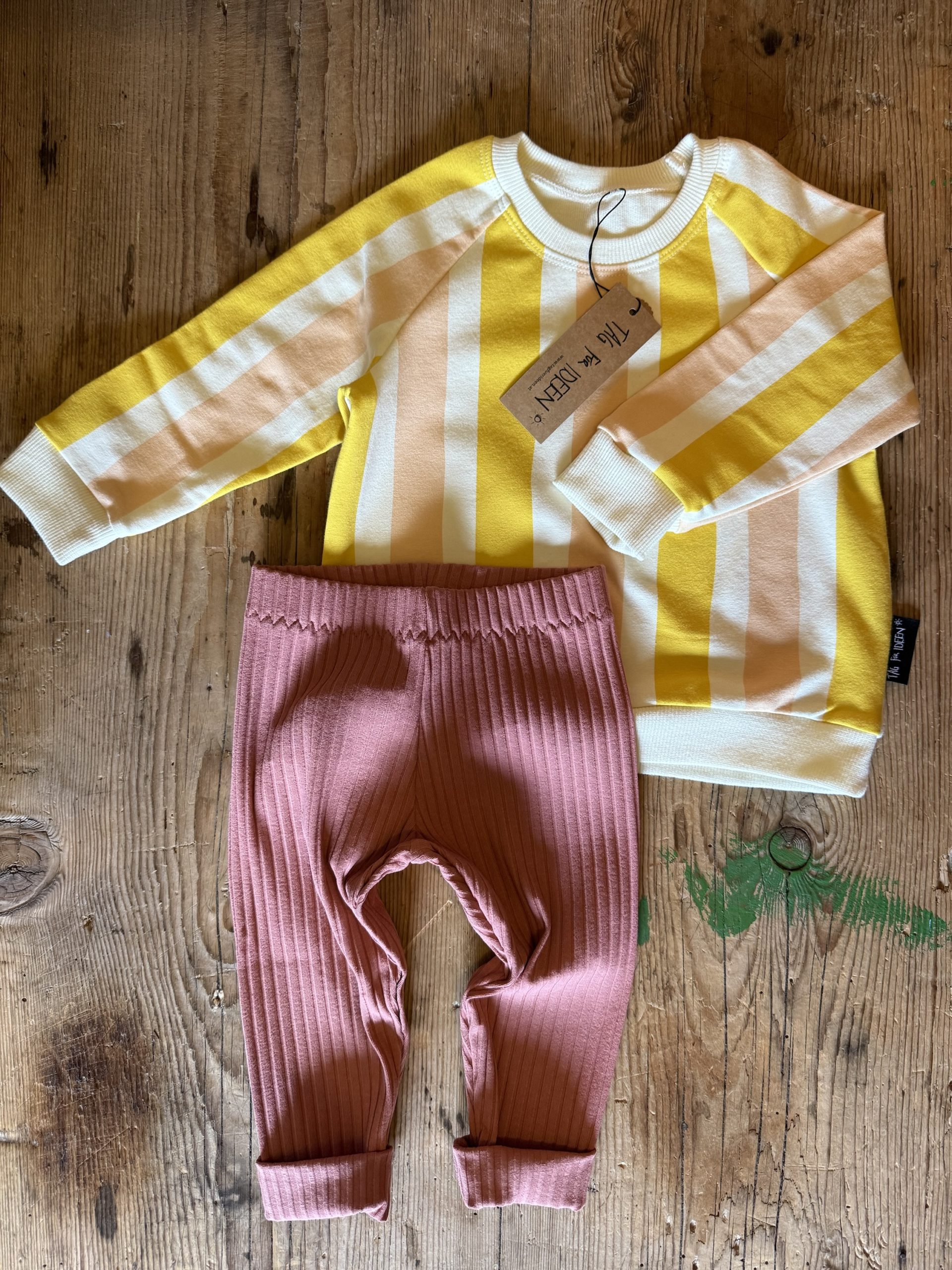 Sweater "Streifen" gelb – Bild 3