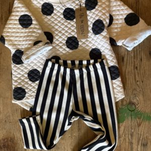 Rib-Leggings schwarz/weiß gestreift