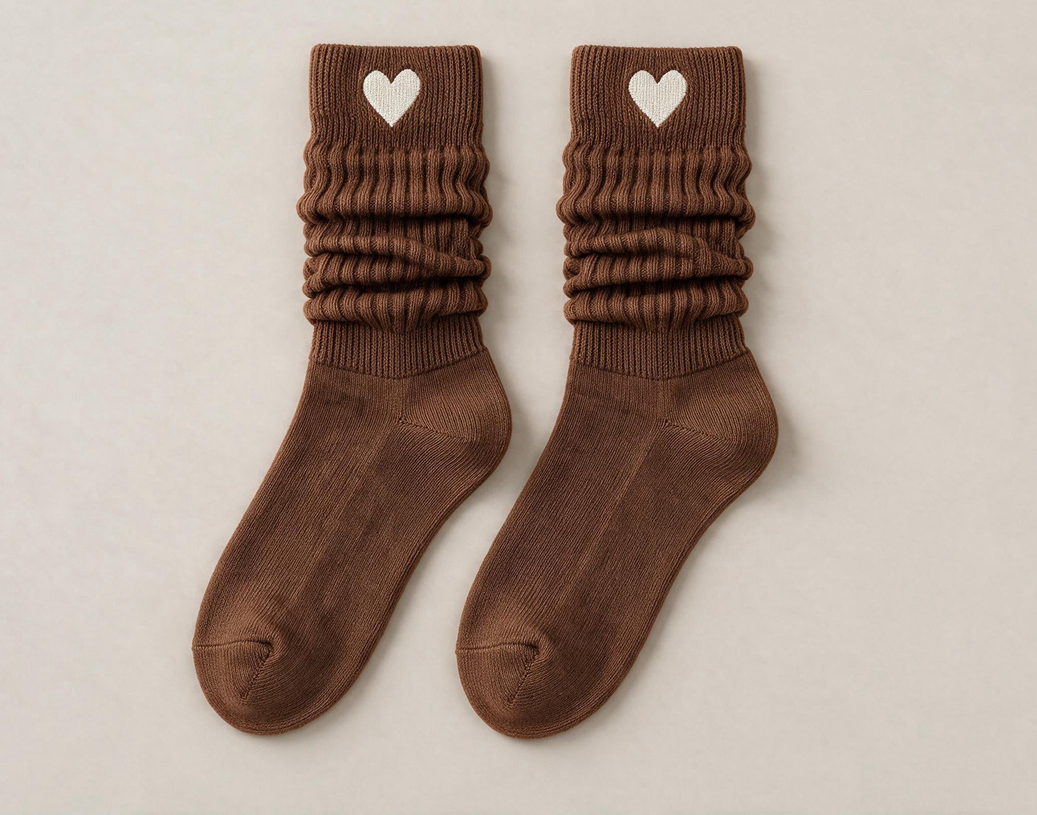 Socken "Cosy Heart" chestnut oder ivory – Bild 2